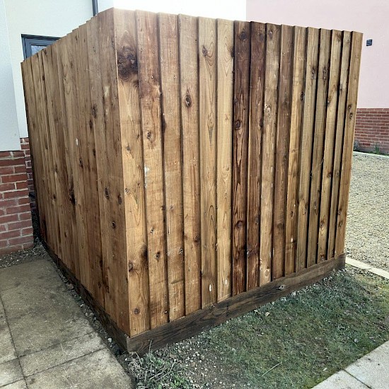 New close board fencing fitted for a Norwich garden