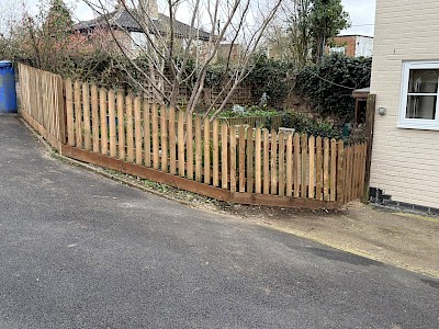 new picket fencing and a gate in bungay