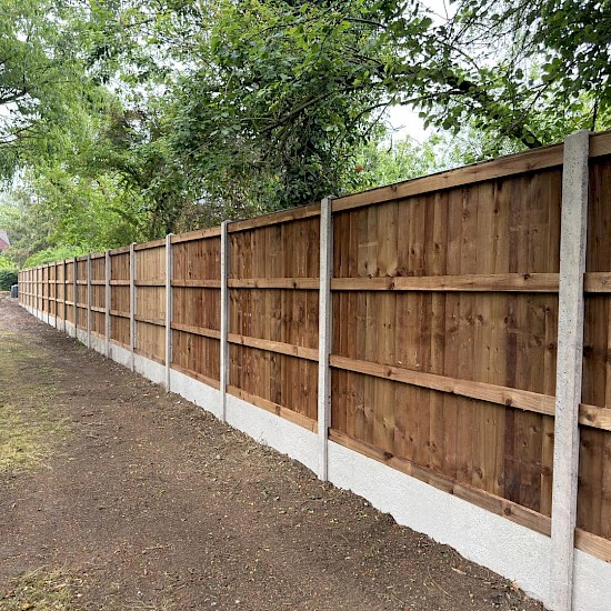Close board fence installation in Wymondham