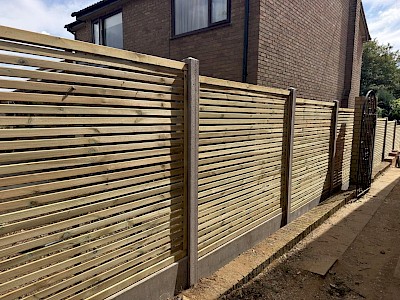 Venetian lattice panels in tasburgh