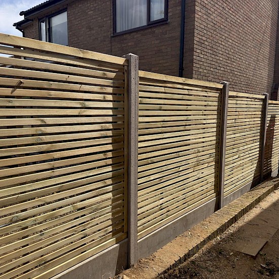 Venetian lattice panels in tasburgh