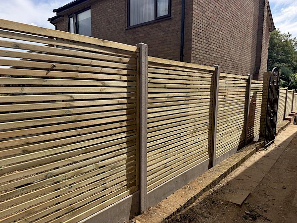 Venetian lattice panels in tasburgh