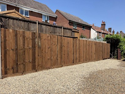 Close board fence installation in Attleborough