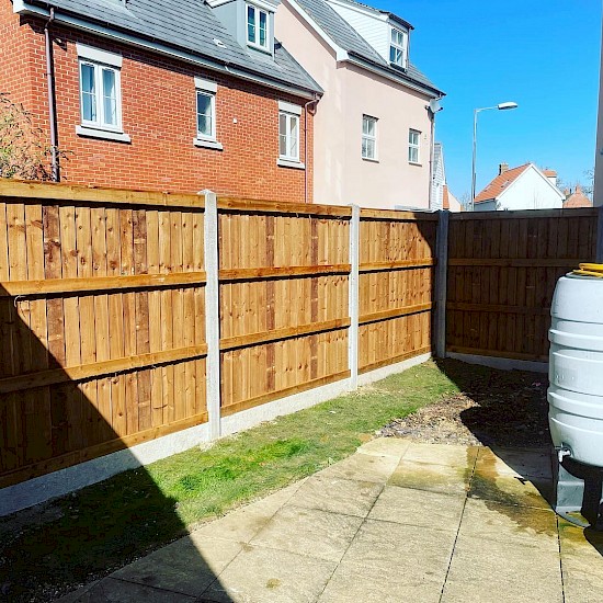 a brown back garden fencing attleborough