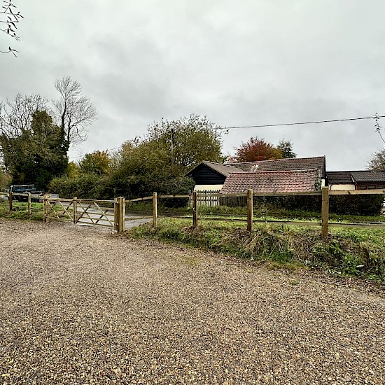 Post and Rail Fence with 5 Bar