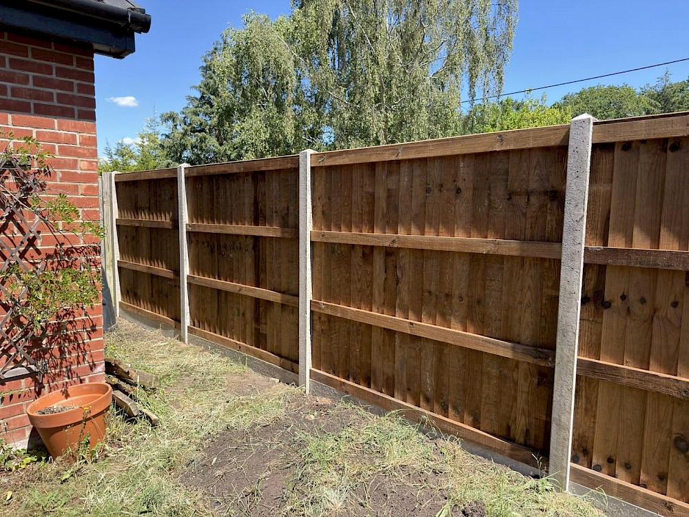Fencing installation in Bungay, Suffolk